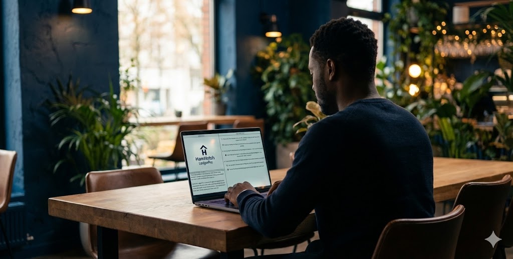Person budgeting confidently at table